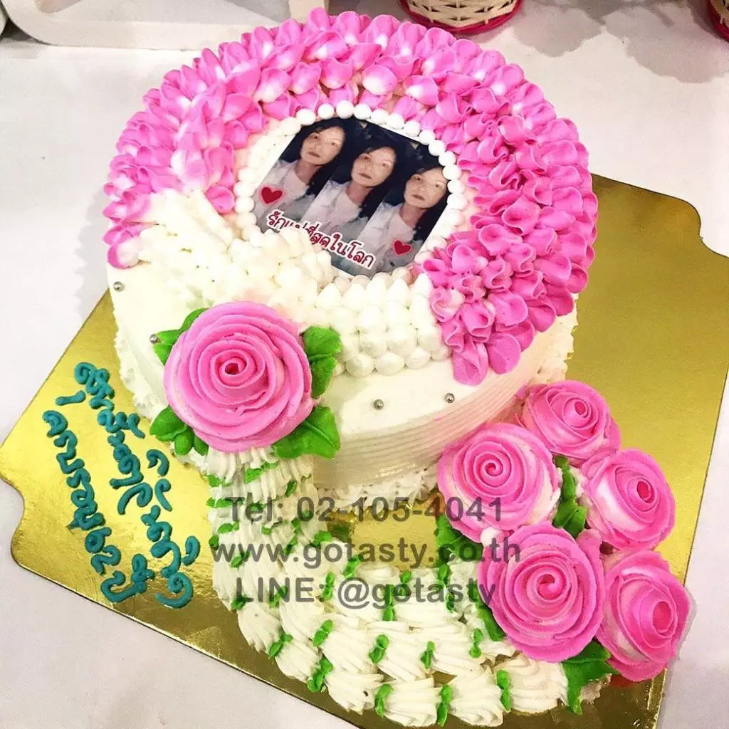 Pink Puang Maa-Lai Cake mother cream birthday cake