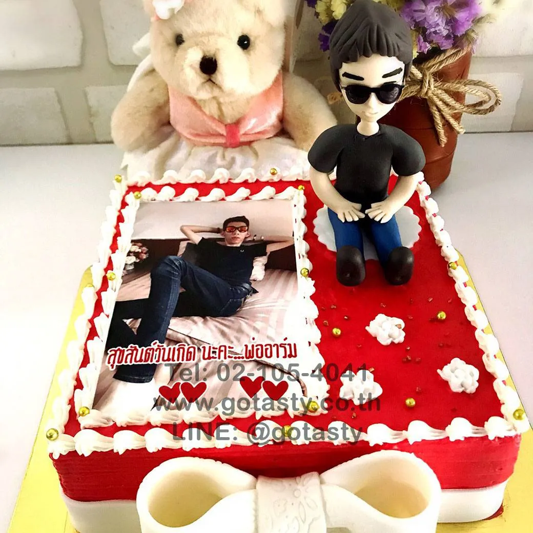 The man 3d with photo cake