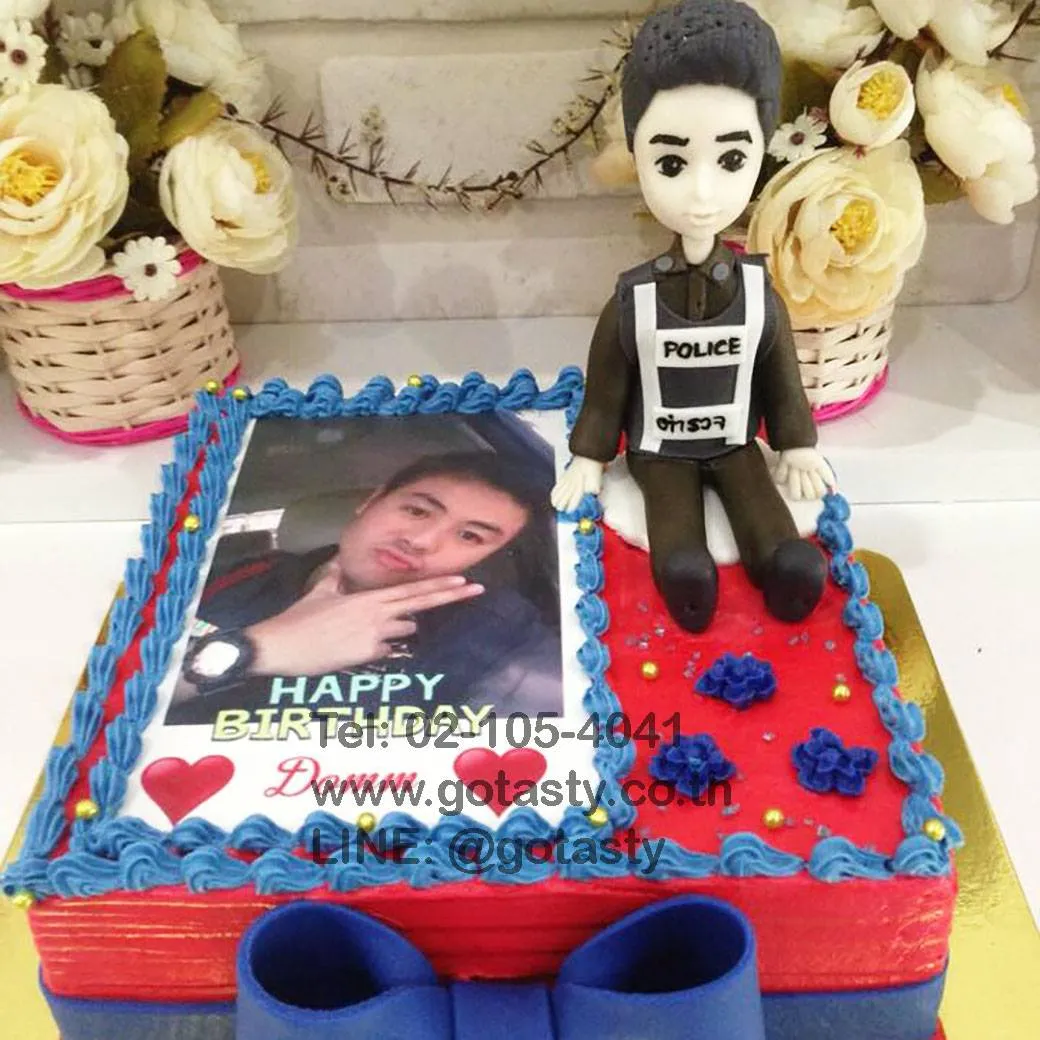 The police man 3d with photo cake
