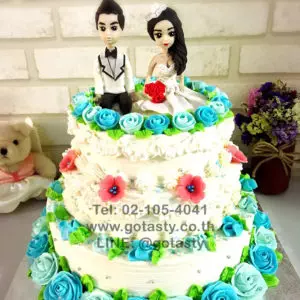 3D Couple 3 layers wedding cake