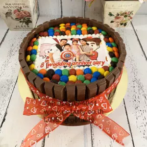 KitKat M&M Anniversary photo cake