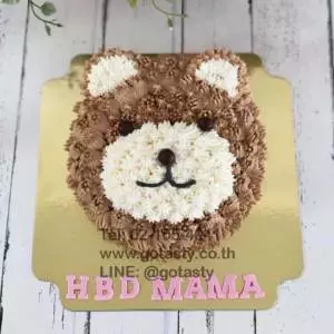 Teddy bear cream birthday cake